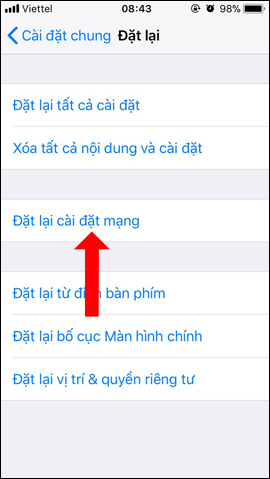 Thiết lập lại mạng