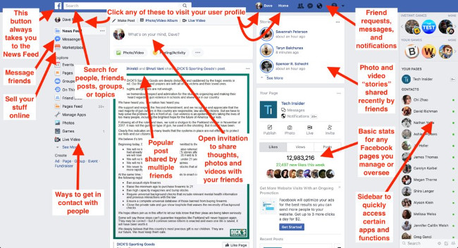 Giao diện mới của Facebook