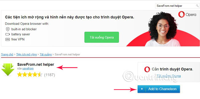 Chọn vào nút Add to Chameleon.