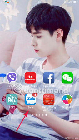 Mở ứng dụng Zalo lên.