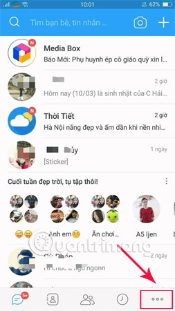 Chọn vào biểu tượng 3 chấm.