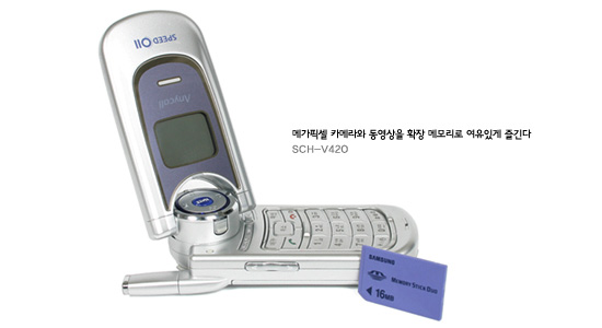 SCH-V420 được trang bị một màn hình có khả năng quay ngang vào năm 2003