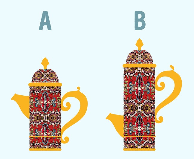 Bình А có thể rót được 32 chén trà. Hỏi bình B có thể rót được bao nhiêu chén?