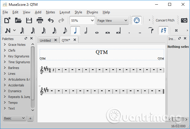 Bản nhạc mới tạo 
