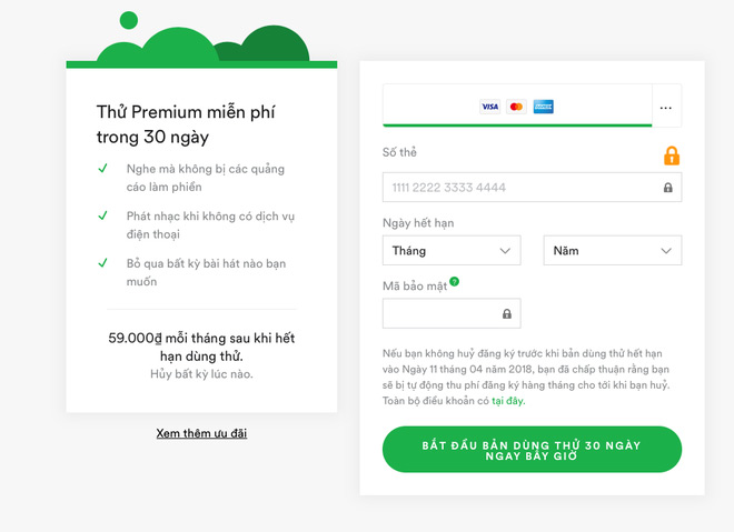 Spotify đang có chương trình dùng thử gói Premium miễn phí trong 30 ngày