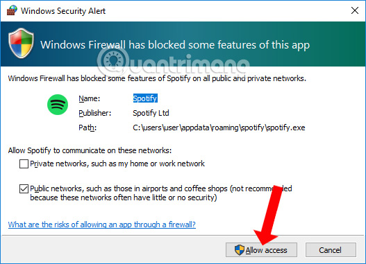 Cảnh báo bảo mật Windows