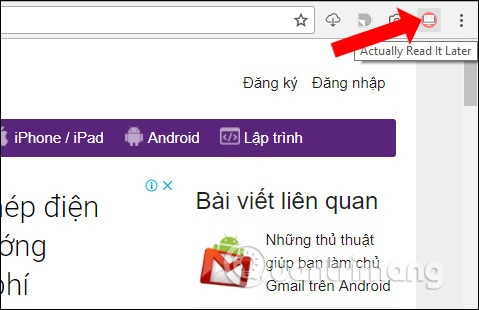 Lưu trang web trên Chrome