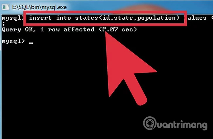 Nhập dữ liệu vào bảng