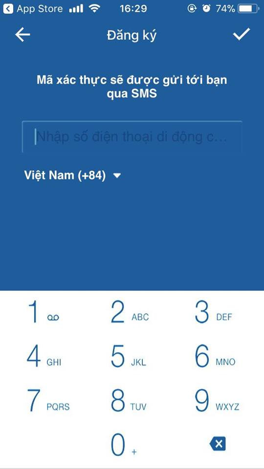 Nhập số điện thoại để đăng ký 