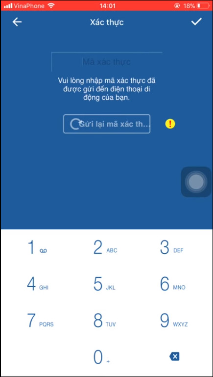 Nhập mã xác thực 