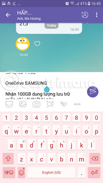 Dán chữ vào khung chat Viber