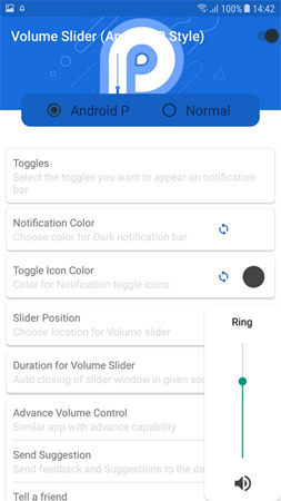 Hãy tải về ứng dụng Volume Slider.