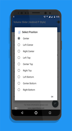 Bạn có thể thay đổi vị trí xuất hiện của thanh điều chỉnh.
