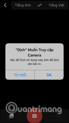 Truy cập máy ảnh 