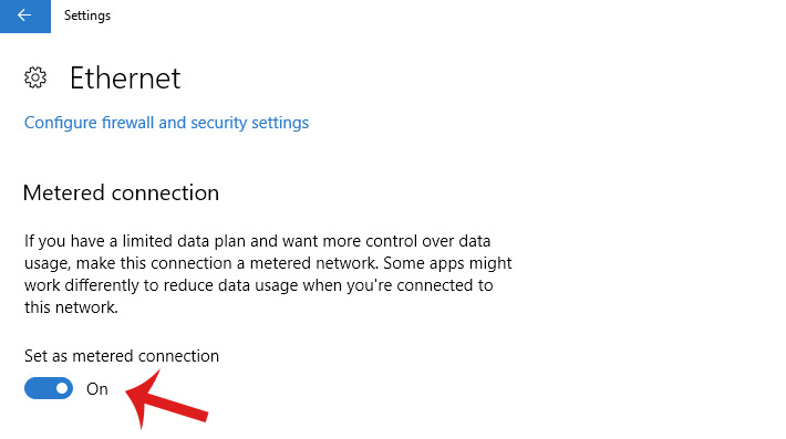  Set as metered connection 