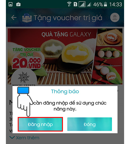 Đăng nhập vào ứng dụng