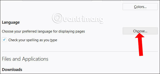 Thay đổi ngôn ngữ Firefox 