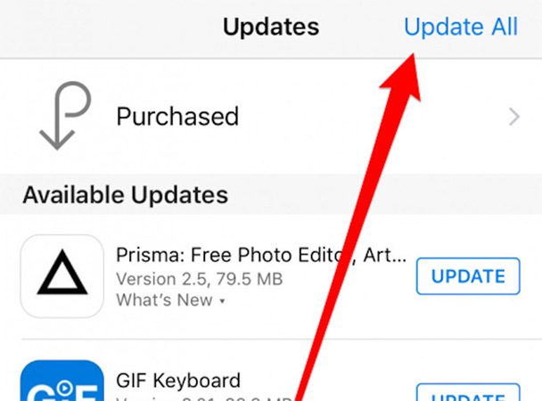 Cập nhật các ứng dụng của bạn.