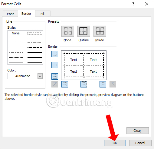 Thiết kế đường viền bảng biểu