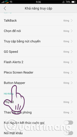 Chọn Button Mapper.