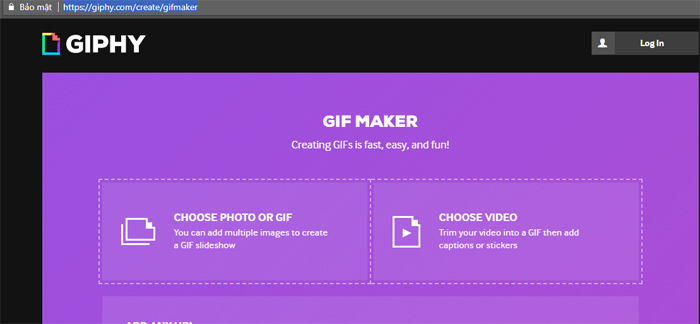 Giphy - Tạo và sưu tầm ảnh Gif