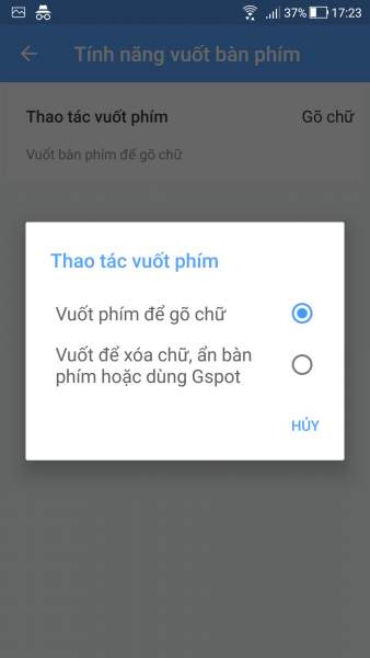 Chọn thao tác trên laban key 
