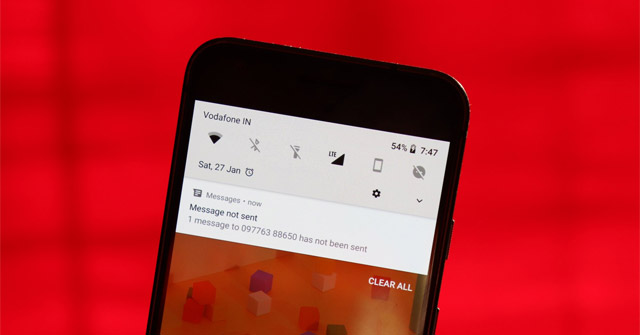 Thông báo tin nhắn chưa được gửi trên Android