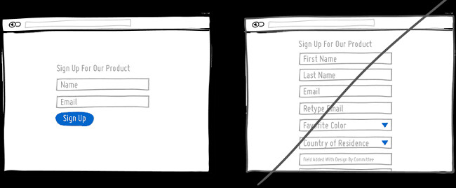 Sử dụng càng ít form mẫu càng tốt