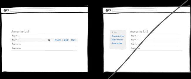 Thử để các thao tác trực tiếp thay vì đặt thanh menu