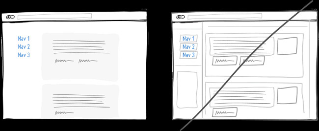 Loại bớt đường viền để tránh gây sự chú ý cho người dùng