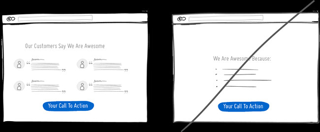 Thay vì tự nói về bản thân mình, hãy để khách hàng nói về bạn