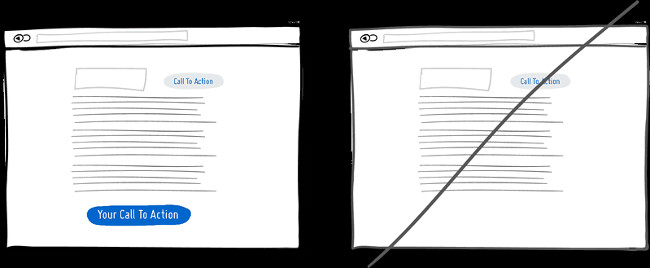 Thử lặp lại lời kêu gọi hành động thay vì hiển thị một lần