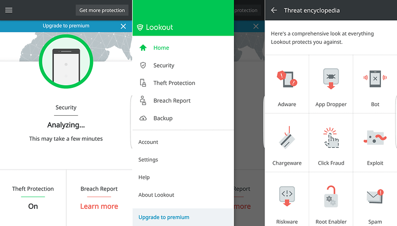 Giao diện của Lookout Security & Antivirus