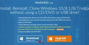 Mời tải WinToHDD Professional 2.8, phần mềm giúp cài Windows đơn giản không cần USB giá 30 USD, đang miễn phí