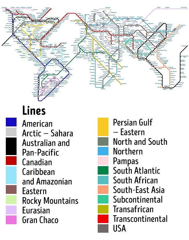 Bản đồ tàu điện ngầm trên thế giới