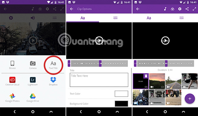 Thêm tiêu đề cho clip