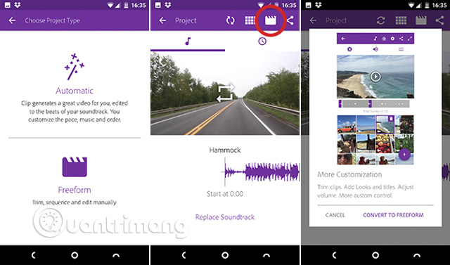 Chọn loại dự án