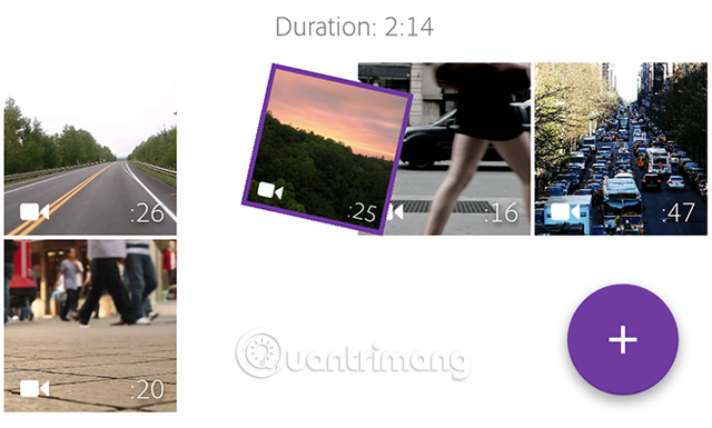 Sắp xếp lại các clip