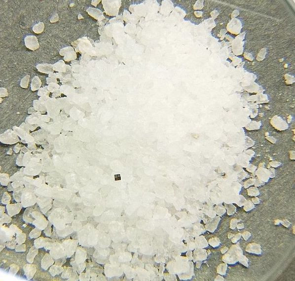 Đặt chiếc máy tính siêu nhỏ trên một đống muối