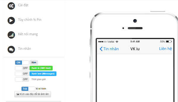 Tạo ảnh tin nhắn giả trên iPhone