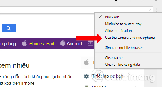 Tùy chỉnh trang web