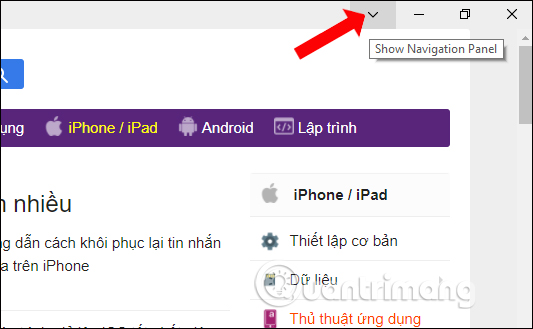 Hiển thị thanh địa chỉ