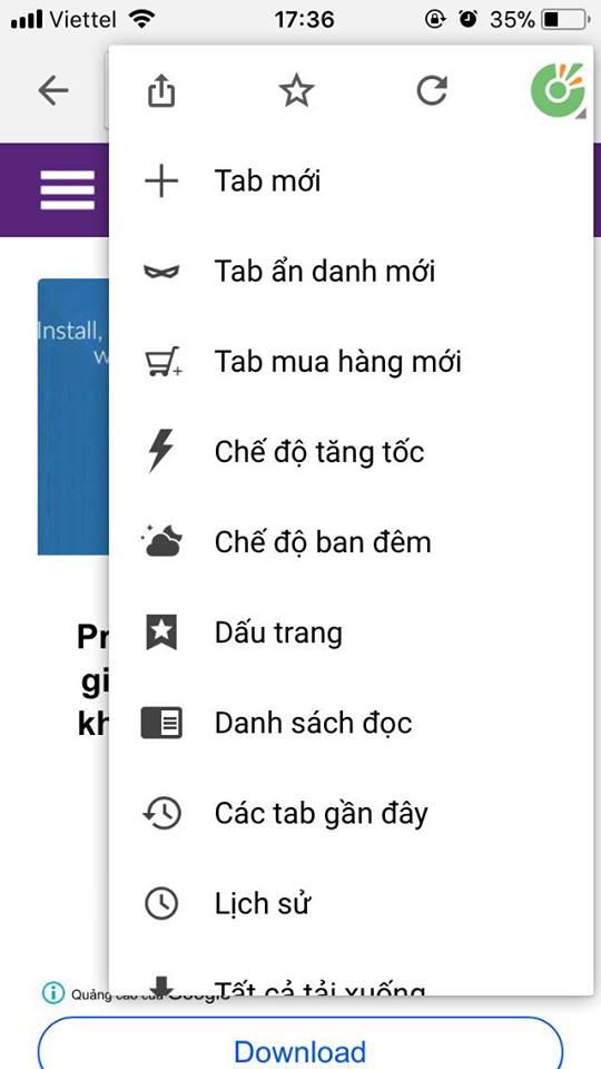 Chọn Tab ẩn danh mới 