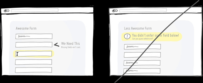 Chỉ ra lỗi cho người dùng thay vì trì hoãn tới cuối