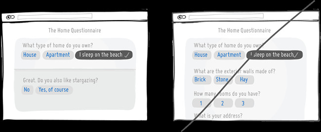 Sử dụng Tiết lộ luỹ tiến thay vì hiển thị tràn lan thông tin