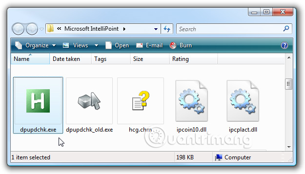 Đổi tên file dpupdchk.exe