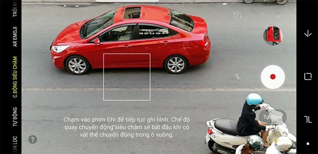 Chọn chế độ chuyển động siêu chậm