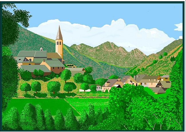 Nguồn cảm hứng để bà Zaera tạo ra các bức tranh là những tấm bưu thiếp mà chồng bà từng gửi