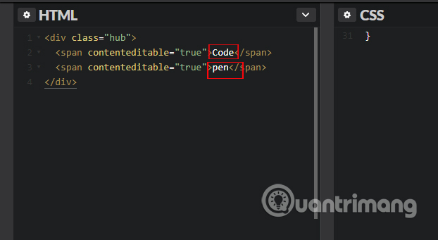 Nhập tên vào dòng code 