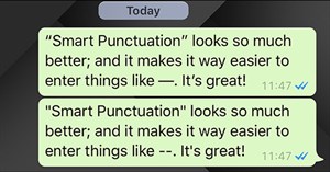 Hướng dẫn tắt tính năng Smart Punctuation (Dấu câu thông minh) trên iPhone, iPad